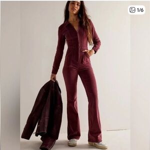 We the Free Cordovan Jayde Cord Flare Jumpsuit